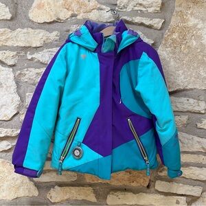 Obermeyer Kids Winter Ski Jacket - Purple and Teal